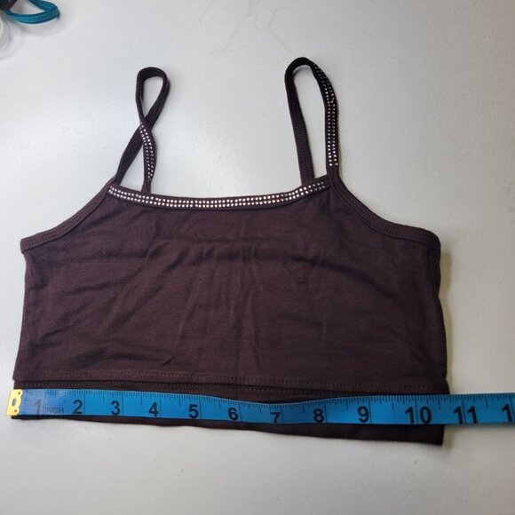 BROWN Sequin Spaghetti Strap Tube Top or Bandeau One Size - New - Picture 7 of 10